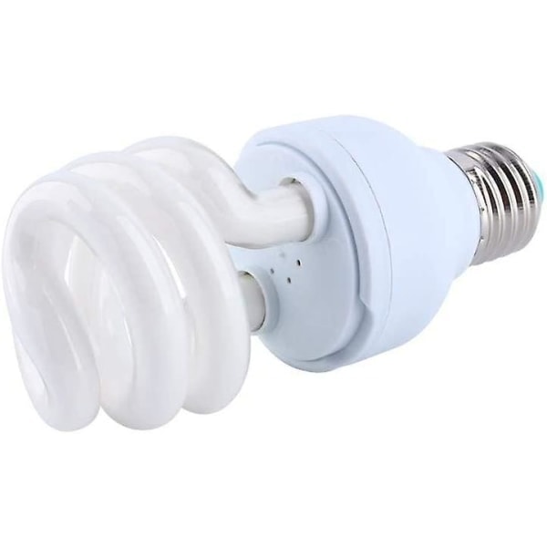 Tropisk Terrarium Lampe 15W UVB 5.0 E27 Sokkel Energibesparende Skilpadde Slange Reptil Glødelampe UV Lampe Kompakt Lysstoffrør (fmy)