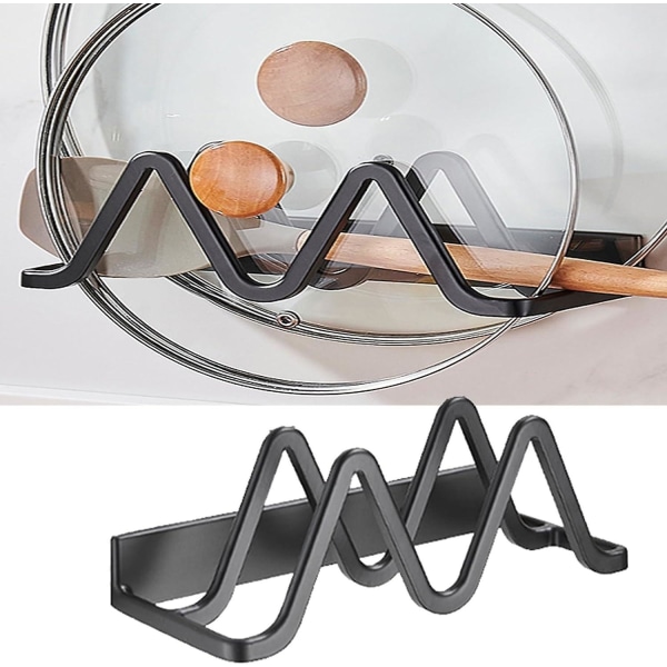 Pot Lid Rack, Aluminum Wall Mount, Pot Lid Holder, Cutting Board Storage Rack