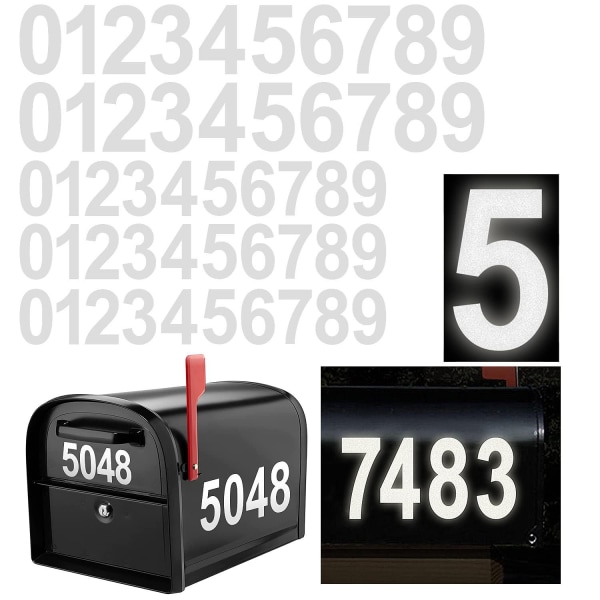 Premiumkvalitet reflekterande brevlådenummer (hus) klistermärken /