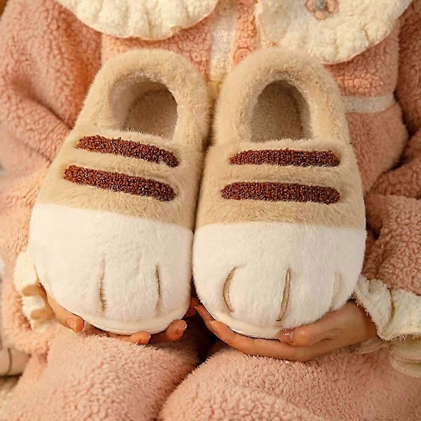 Kissankäpälän tossut, 3D kissankäpälän piirretty tossut naisille pink 41 to 42