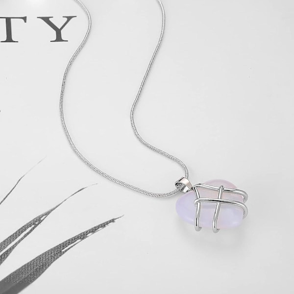 Htooo Bestevenn Halskjede For Kvinner Jenter Diamant Slott Rosenkvarts Hjerte Opal Halskjede For Kvinner Jenter, Vennskap N