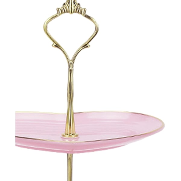 3-lags Cupcake Stand, Etagere, Bryllupsdessert Cupcake Stand, Serveringsfad til Godbidder, Etagere, Kageholder Pink