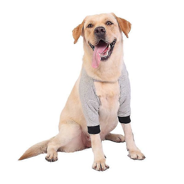 Hund Främre Benstöd Hund Armbågsskydd Stödremmar För Läkning Skyddar Mot Skador Och Vrickningar Grey XXL