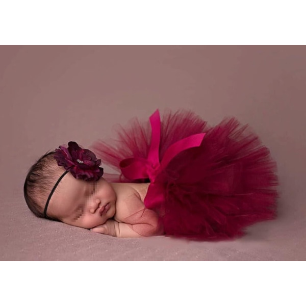 Nyfödd flicka Tutu kjol kläder Jersey kostym foto rekvisita kläder set med hårband