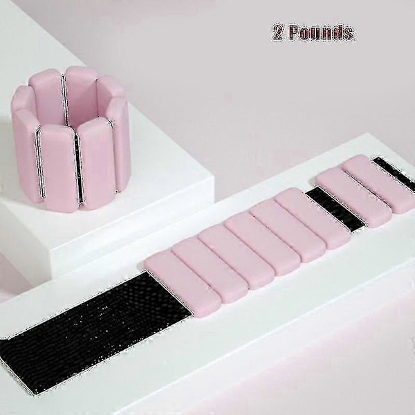 Justerbart 1/4 kg Håndleds- og Ankelvægte Sæt til Yoga, Dans, Barre & Pilates Pink 2 Pounds