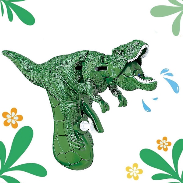 Vattenpistol Dinosaurieleksak för Barn, Vattenpistol för Barn i Åldern 3-5, Liten Vattensprutpistol för Barn, Kan Öppna och Stänga Munnen (Set om Tre) -GSL dark green
