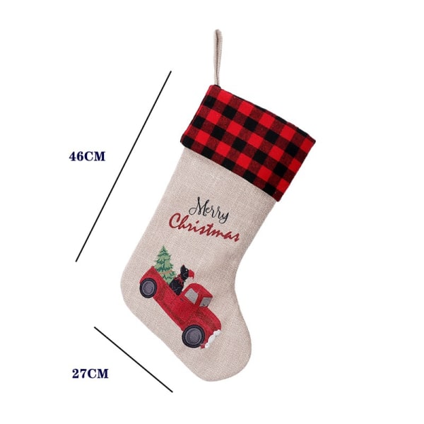 Christmas Stockings Cartoon Car Gingham Socks Christmas