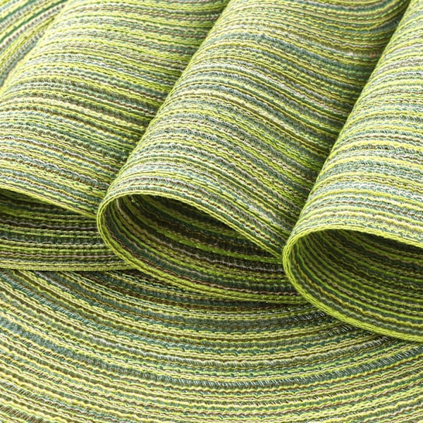 Pyöreät tablettien setti, 6 kpl, punotut kudotut tabletit, pestävät pöytätabletit, pyöreät lämmönkestävät pöytätabletit keittiöön ja ruokailuun Green
