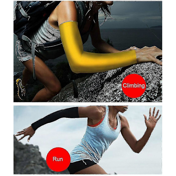 Andningsbara, snabbtorkande, UV-resistenta löparärmar, basketarmbågsskydd, träningsarmbågsskydd HY C Red XL