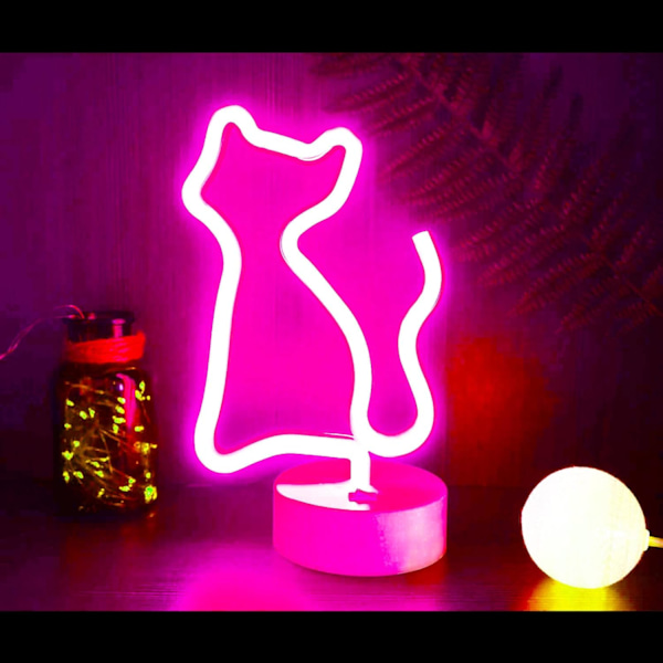 LED Neonvalo Neonkyltit Neon Yövalo Hienoja Juttuja Lasten Lamput Makuuhuoneeseen Pinkki Neonvalo Neonvalot Makuuhuoneeseen Lasten Valaisimet Kotiin Pink Cat