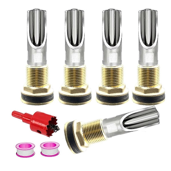 5 st Pig Nipple Waterer för Barrel Kit Automatisk Pig Nipple Dricker Hog Dricker Matare med Mässing