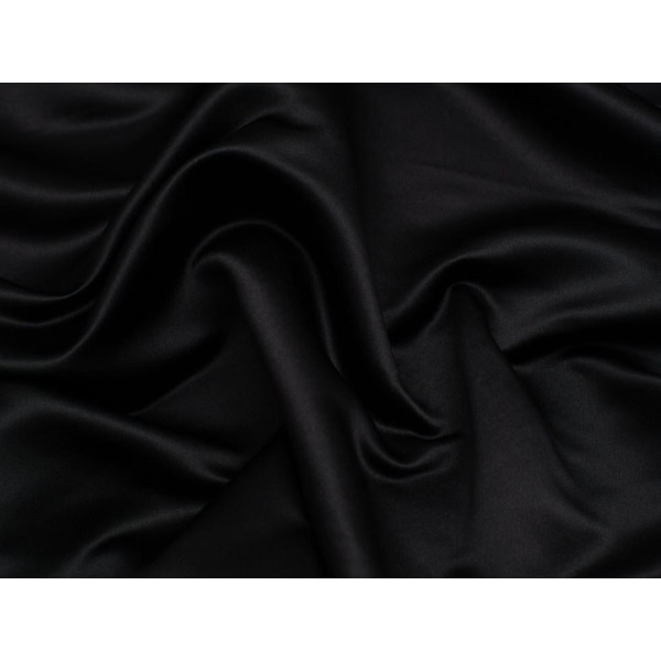 Minerva Classique Duchess Satin Stof Sort - pr. meter Black