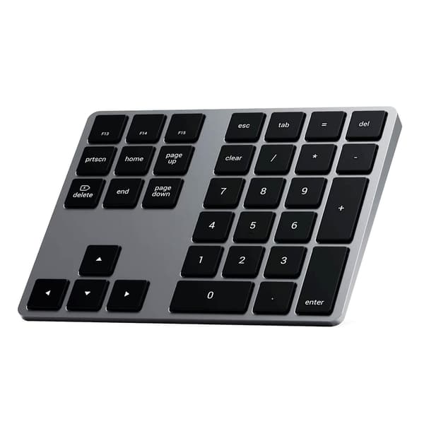 Langaton numeronäppäimistö Bluetooth-yhteydellä ja pikanäppäimillä MacOS Satechi Harmaa