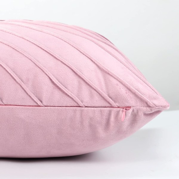 Kuddfodral Rosa 45 x 45cm Mjuk Sammet Soffa Dekorativ