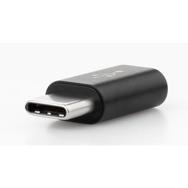 Svart 6-pack Micro USB till USB-C Konverteringshuvud Typ Android