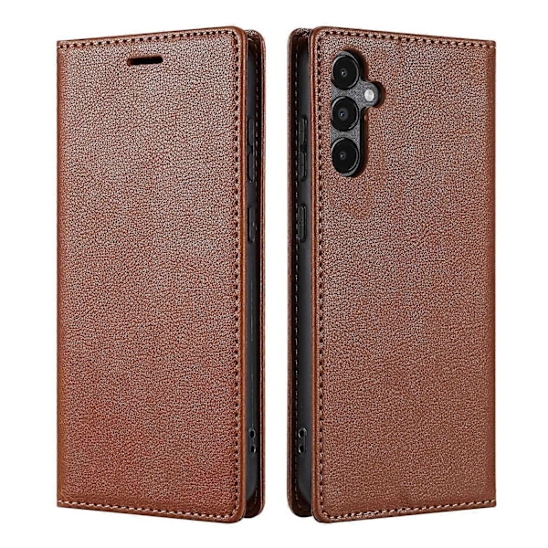 Plånboksfodral för Samsung Galaxy S25+ Magnetisk Stängning PU Läder Telefonskal - Brun Brown