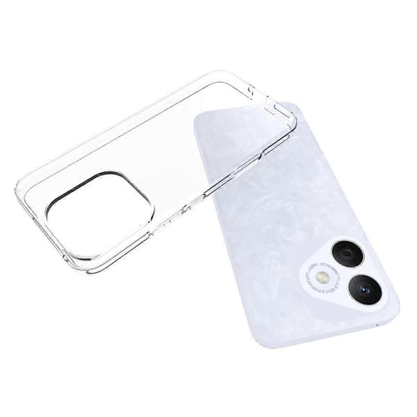 För Honor 400 Lite Transparent Telefonfodral Vattenmärkesresistent TPU Baksida