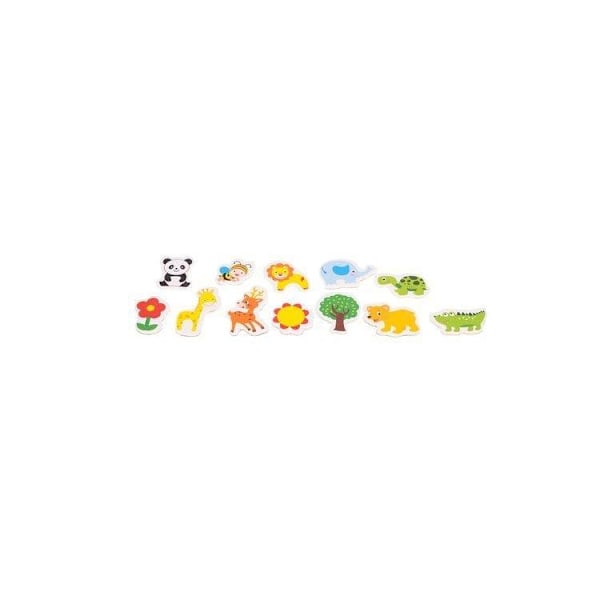 12-pack - Starka kylskåpsmagneter / magneter - Djur Multi