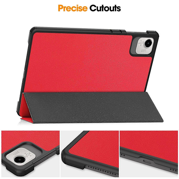 För Honor Pad X9 Pro Fodral Anti-Fall Läder Ställ Tablet Skydd - Röd Red