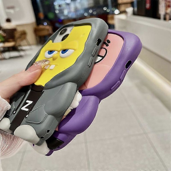 Apple-dockan Passar Till Iphone 15/14promax Mobilskal Xs/Xr Tecknad Svampbob Fyrkant Pajstjärna Spongebob Squarepants iPhone13