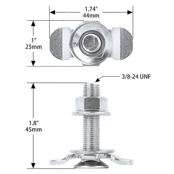L Skinne Gevind Studs Beslag L-Skinne Gevind Dobbelt Studs Lug Beslag Surring, Bruges med L Skinne