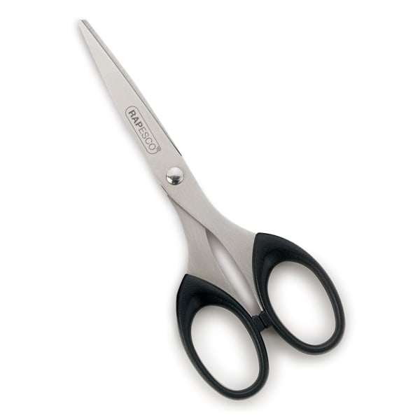 1 stainless steel hand scissors, black