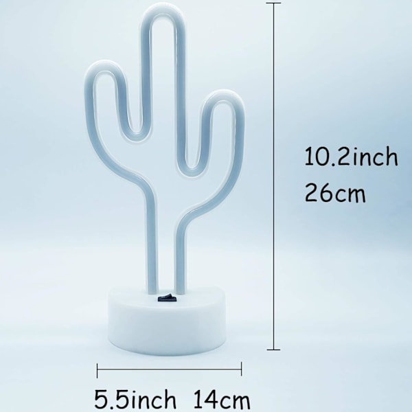USB Laddning/Batteri Neonskylt Kaktus Dekor Klassrum LED Kaktus Lampa Barn Nattlampa Rumslampor för Sovrum Tonårsflickors Sovrumsinredning (Kaktus)