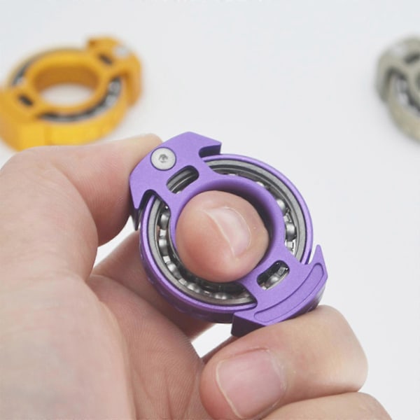 Ny Hot Hand Legetøj Multifunktionelle Finger Legetøj Sjov UFO Fingerspids Top Fidget Aluminium Anti-Stress Voksne Gave Atomreaktor brown