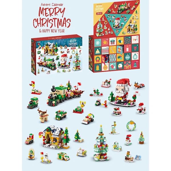 48-delt DIY Jule Adventskalender Blind Box - Håndriv Nedtællingslegetøj.SA