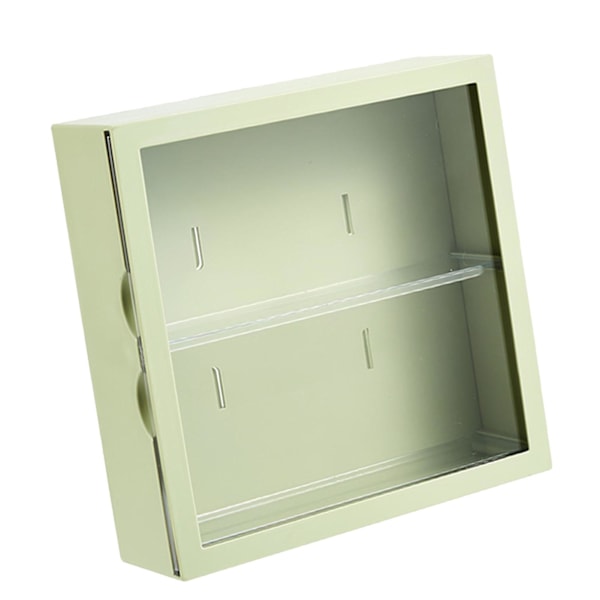 Vægmonteret udstillingsmontre Blind Box Figurer Display Case Håndværk Opbevaringsdisplay Stativ Støvfri Dukke Legetøjsopbevaringsboks Avocado Green