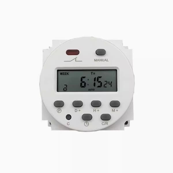12V Digital LCD Timerkontakt CN101A, Ugentligt Programmerbart Relæ, 1 minuts Intervalkontrol.