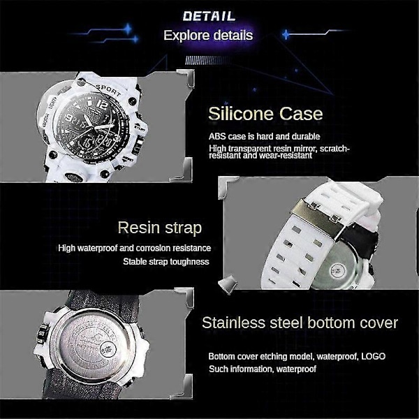 SMAEL Herr Vattentät Klocka Sport Militär Analog Kvarts Digital Armbandsur Red
