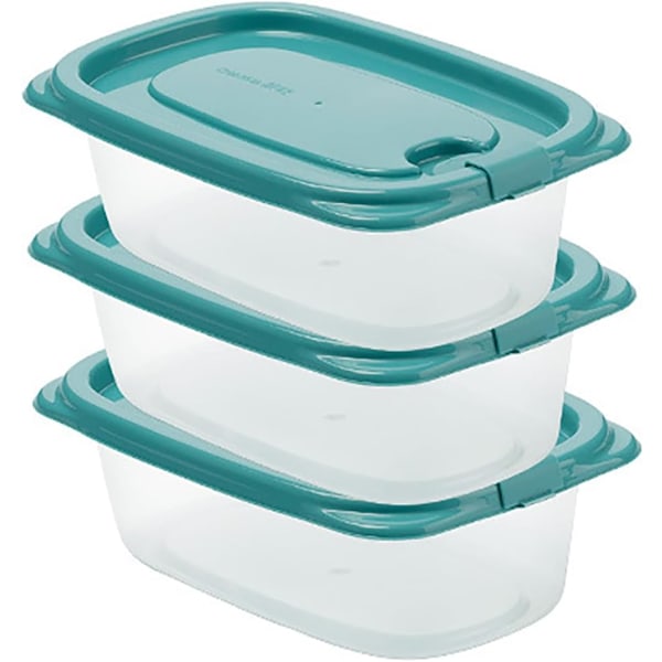 Rektangulära Portioneringslådor i Plast med Lock Matförvaringsbehållare Matlådor med Lock BPA-Fria Lufttäta Läcksäkra 830ml 3PCS