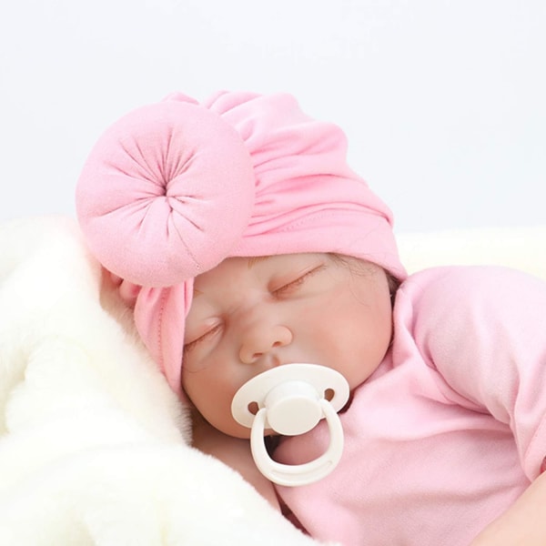 5 stykker Baby Turban Newborn Beanies Hatte Sløjfe Sød Elastik