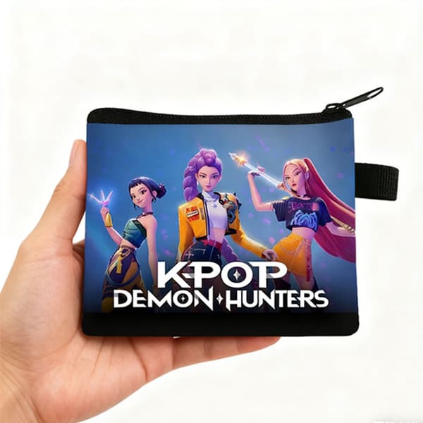 KPOP Witcher Piger Print Pung/Kortholder med Lynlås - 01