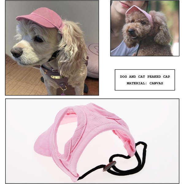 Koiran cap Pinkki koko M Urheilulemmikkihattu - Koiran aurinkohattu -