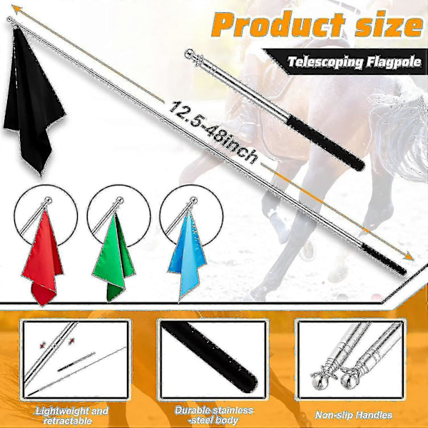 Black Friday Hestetrening Flagg 4 Deler Hestetrening Utstyr Hest Nylon Flagg Uten Flaggstang