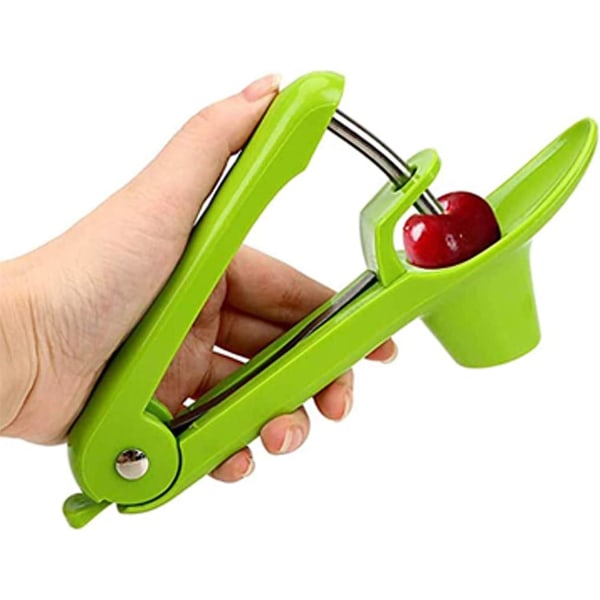 Cherry and Olive Pitter, Grapes and Cranberries Fruit Corer Pitter Extractor Kitchen Tool-Apple Green