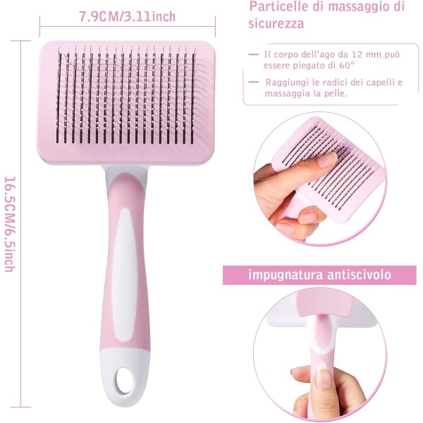 Dog Cat Brush,Cat Brush,Self-Cleaning Pet Brush,Long and Short