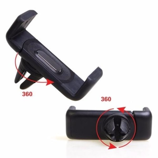 Bilmontering MOBILHOLDER Til Ventilation Med 360 ROTATION Sort