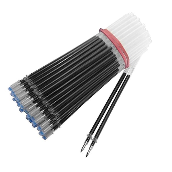 20/50/100 kpl/erä Sininen Musta Punainen Geelikynien Pyyhittävä Täyttövarsi Pyyhittävä - black - 0.5mm 100pcs