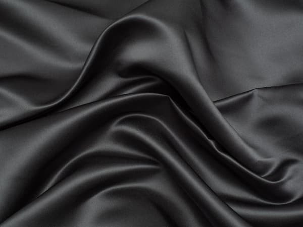 Minerva Classique Duchess Sateng Stoff Gunmetal - per meter Grey