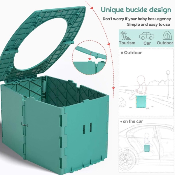 Baby Potty, Foldbar Børnetoilet, Træningspotte Toilet til