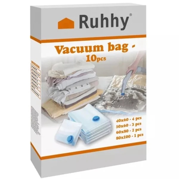 Vacuum Storage Bags in Various Sizes - 10 pcs