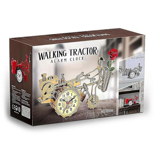 Traktor Väckarklocka Digital Klocka För Hemmakontor Bord Gold
