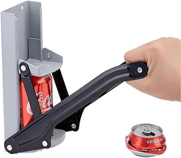 Dåseknuser & Flaskeåbner - 500ML Kraftig 16OZ 2 i 1 Knuser Sodavandsdåser