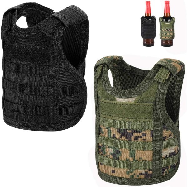 2 Pack Mini Tactical Beer Vests, Camouflage Beer Vest -juoma