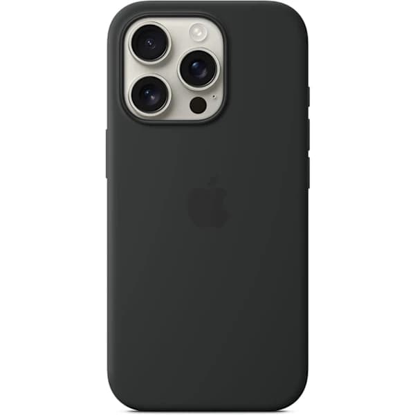 Applen silikonikuori MagSafella iPhone 16 Prolle - Musta,as