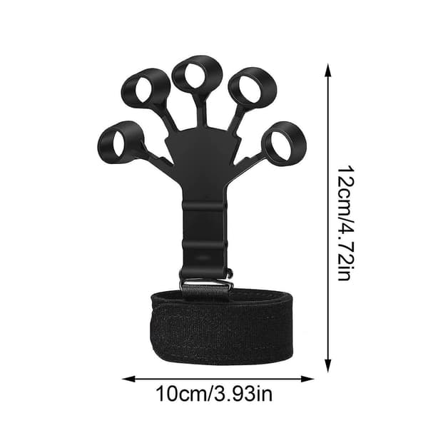 Gripster Grip Handsker Silikone Grip Styrker - Fingerstrækker Træner - Grey