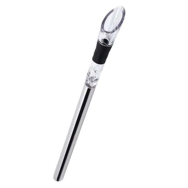 Combined Wine Chiller and Aerator Silver